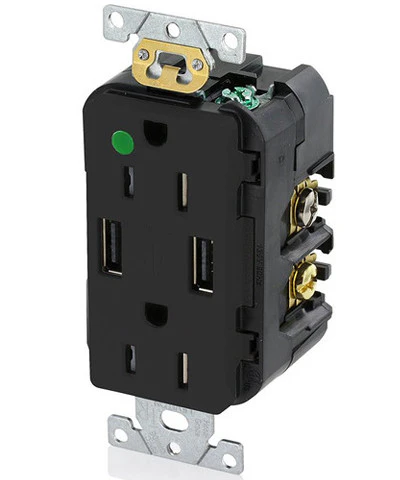 Hospital Grade USB Charger/Tamper-Resistant Duplex Receptacle, 15-Amp, T5632-HG - Image 7
