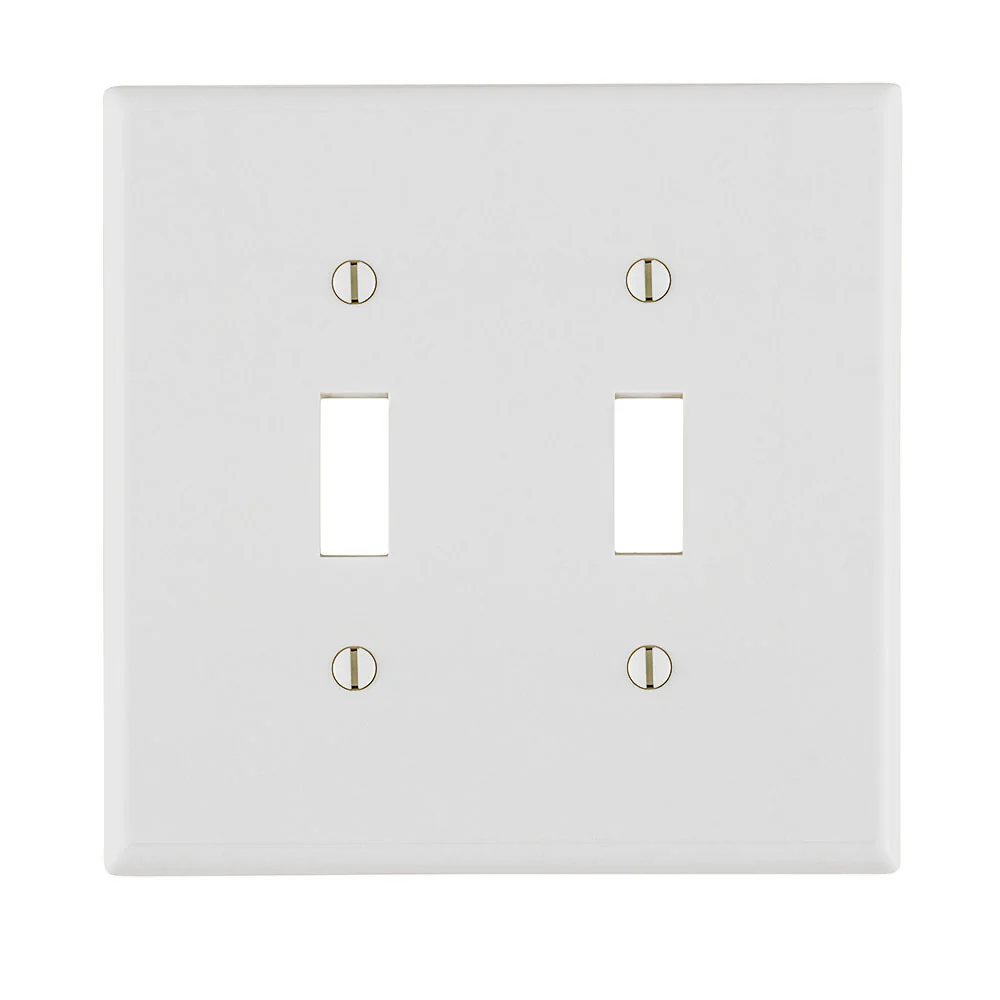 2-Gang Antimicrobial Toggle Wallplate, 88009-2AW