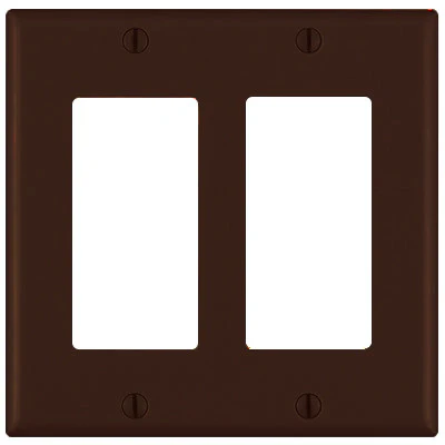 2-Gang Decora/GFCI Device Decora Wall Plate, Standard Size, Thermoset, Device Mount, 80409 - Image 4