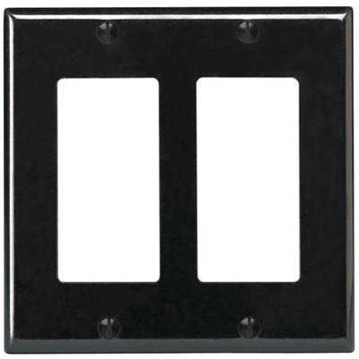 2-Gang Decora/GFCI Device Decora Wall Plate, Standard Size, Thermoset, Device Mount, 80409 - Image 6