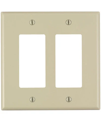 2-Gang Decora/GFCI Decora Wall Plate, Midway Size, PJ262 - Image 3