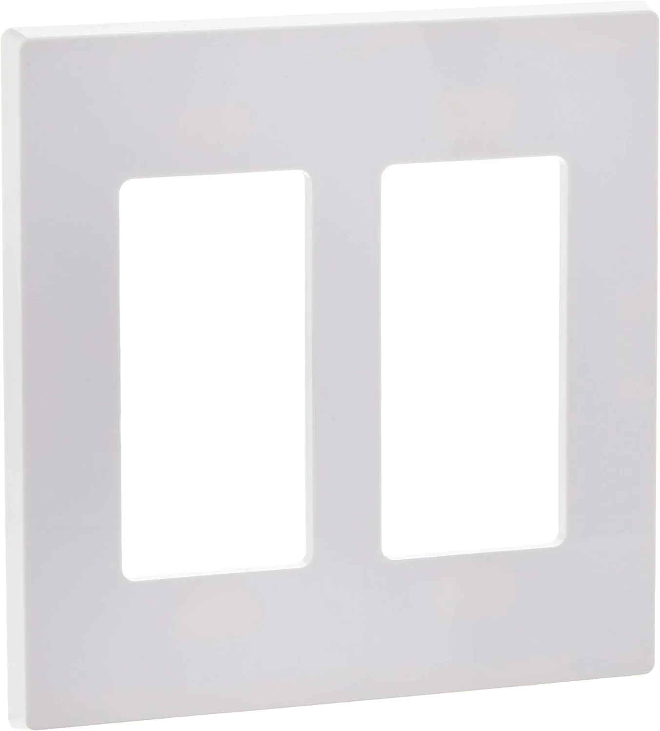 2-Gang Decora Plus Screwless Wallplate Polycarbonate, White, 80309-SW