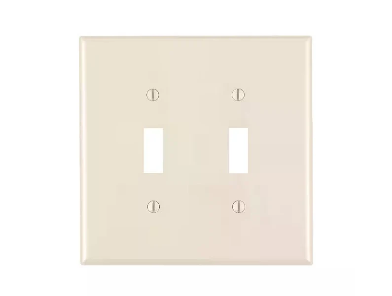 2-Gang Toggle Wallplate, Oversized, Light Almond, 78109