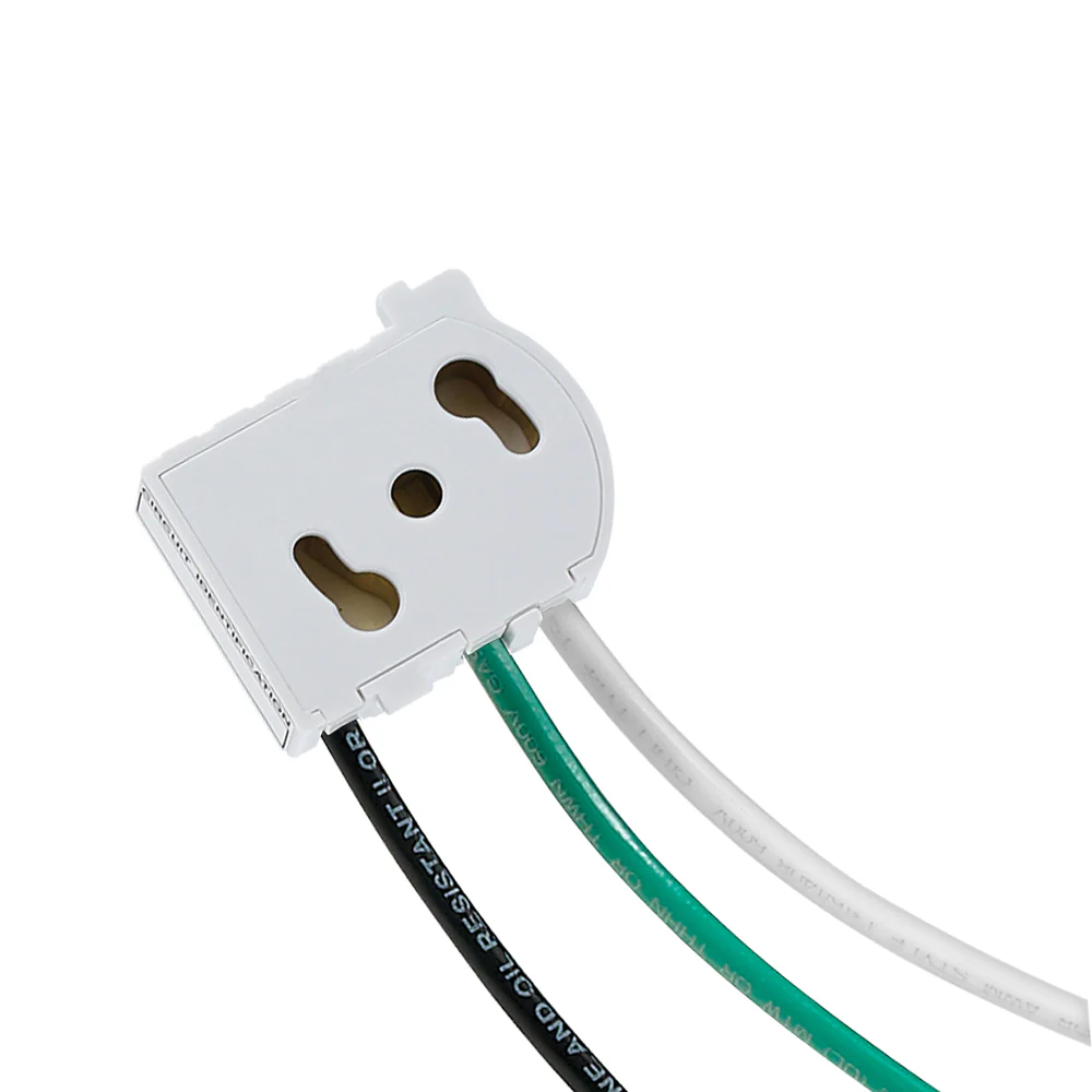 20 Amp, 125 Volt, 2P, 3W, Wiring Module for Lev-Lok Receptacles, 6" THHN #12 AWG Stranded Wire Leads - WHITE, MSTWL-A - Image 2