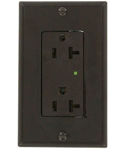 20-Amp, 125-Volt, Decora Plus Duplex Surge Suppressor Receptacle, Straight Blade, Industrial Grade, 5380 - Image 4