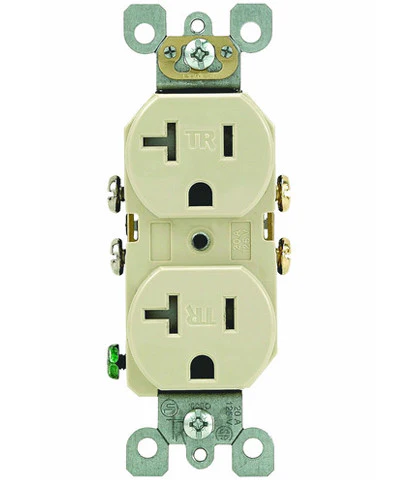 20-Amp, 125-Volt, Duplex Receptacle, Straight Blade, Residential Grade, Self Grounding, T5820 - Image 3
