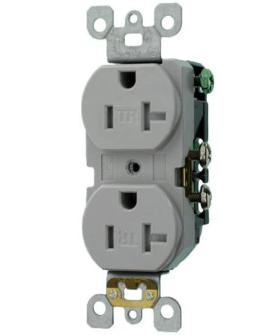 20-Amp, 125-Volt, Duplex Receptacle, Straight Blade, Residential Grade, Self Grounding, T5820 - Image 5