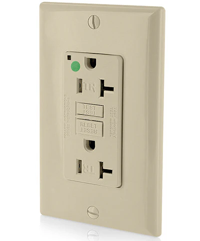 20-Amp, 125-Volt, Extra-Heavy Duty, Hospital Grade, Tamper-Resistant Duplex Self-Test GFCI Receptacle, GFTR2-HG