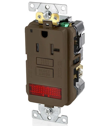 20-Amp, 125-Volt, Extra-Heavy Duty, Industrial Grade, Pilot Light Tamper-Resistant Self-Test GFCI Receptacle, GFPL2-PL
