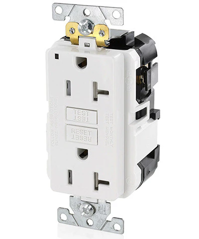 20-Amp, 125-Volt, Extra-Heavy Duty, Industrial Grade, Tamper-Resistant Lev-Lok Duplex Self-Test GFCI Receptacle, MGFT2 - Image 3