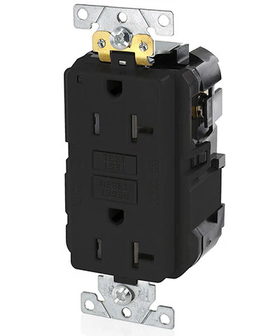 20-Amp, 125-Volt, Extra-Heavy Duty, Industrial Grade, Tamper-Resistant Lev-Lok Duplex Self-Test GFCI Receptacle, MGFT2 - Image 4