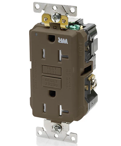 20-Amp, 125-Volt, Extra-Heavy Duty, Industrial Grade, Weather/Tamper-Resistant Duplex Self-Test GFCI Receptacle, G5362-WT