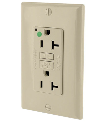 20-Amp, 125-Volt, Hospital Grade Slim GFCI Duplex Receptacle, Wallplate Included, GFNT2-HG - Image 3