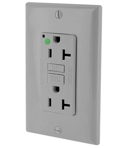20-Amp, 125-Volt, Hospital Grade Slim GFCI Duplex Receptacle, Wallplate Included, GFNT2-HG - Image 5