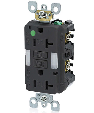 20-Amp, 125-Volt, Hospital Grade, Tamper-Resistant Guide Light Duplex Self-Test GFCI Receptacle, GFNL2-HG - Image 4