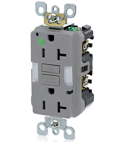 20-Amp, 125-Volt, Hospital Grade, Tamper-Resistant Guide Light Duplex Self-Test GFCI Receptacle, GFNL2-HG - Image 5