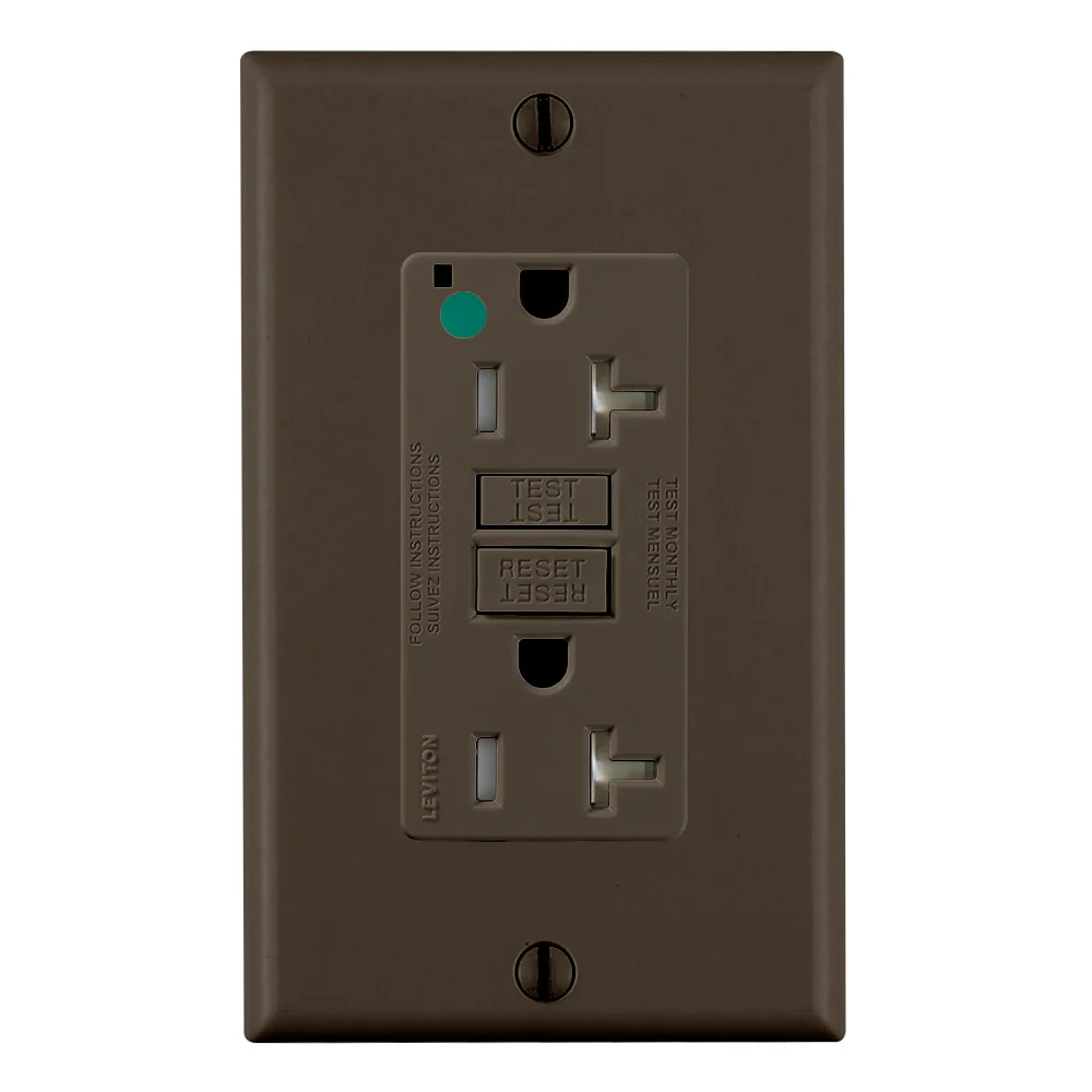 20-Amp, 125-Volt, NAFTA Complaint Extra-Heavy Duty, Hospital Grade, Tamper-Resistant Duplex Self-Test GFCI Receptacle, GFTR2-HF - Image 2
