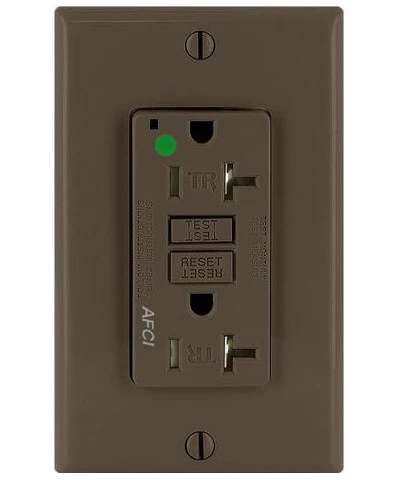 20-Amp, 125-Volt Tamper-Resistant Hospital Grade AFCI Duplex Receptacle, AFTR2-HG