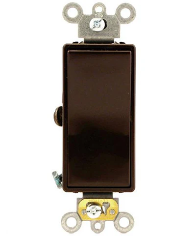 20-Amp, Decora Plus Rocker 3-Way AC Quiet Switch, 120/277-Volt, Commercial Grade, Back and Side Wired, Self Grounding, Various Colors, 5623-2