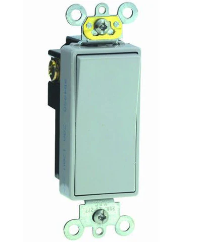 20-Amp, Decora Plus Rocker 4-Way AC Quiet Switch, 120/277-Volt, Commercial Grade, Back & Side Wired, Self Grounding, Various Colors, 5624-2 - Image 2