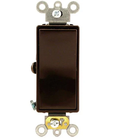 20-Amp, Decora Plus Rocker Single-Pole AC Quiet Switch, 120/277-Volt, Commercial Grade, Back and Side Wired, Grounding, Various Colors, 5621-2