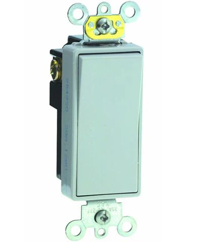20-Amp, Decora Plus Rocker Single-Pole AC Quiet Switch, 120/277-Volt, Commercial Grade, Back and Side Wired, Grounding, Various Colors, 5621-2 - Image 3