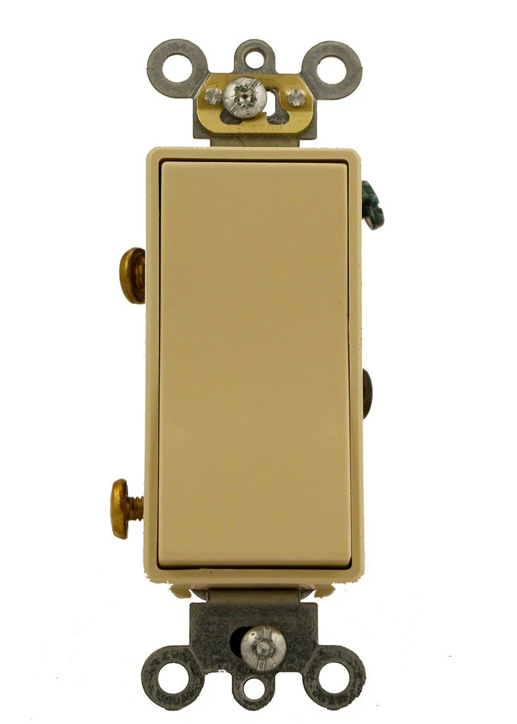 20-Amp, Decora Plus Rocker Single-Pole AC Quiet Switch, 120/277-Volt, Commercial Grade, Back and Side Wired, Grounding, Various Colors, 5621-2 - Image 4