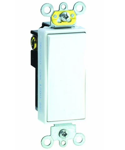 20-Amp, Decora Plus Rocker Single-Pole AC Quiet Switch, 120/277-Volt, Commercial Grade, Back and Side Wired, Grounding, Various Colors, 5621-2 - Image 5