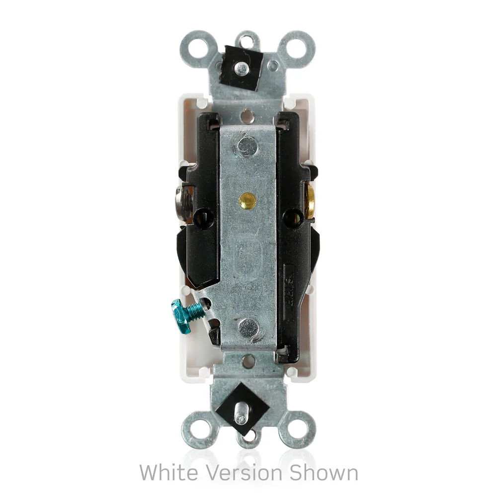 20 Amp Decora Plus Single Receptacle/Outlet, Commercial Grade, Self-Grounding, 16341-W - Image 2