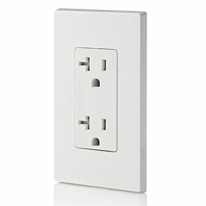 20 Amp Decora Tamper-Resistant Duplex Outlet/Receptacle, Grounding, T5825-W - Image 4