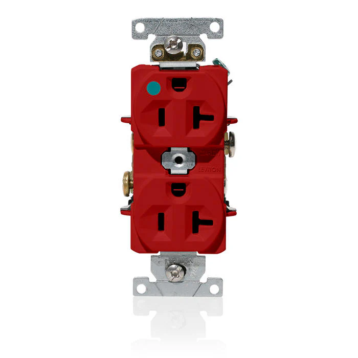 20 Amp Duplex Receptacle/Outlet, Hospital Grade, Self-Grounding, C8300-R