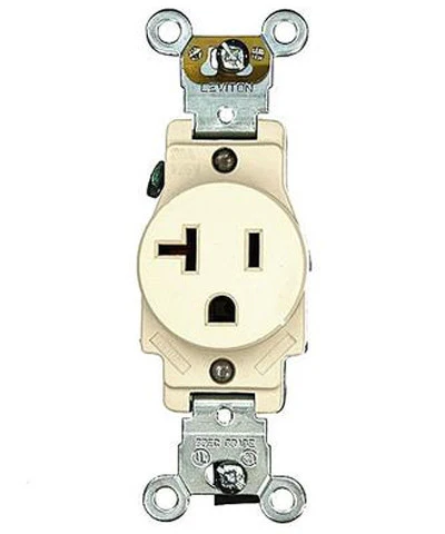 20-Amp, Single Receptacle, Industrial Heavy Duty Grade, Straight Blade, 125-Volt, Self Grounding, Brown/Gray/Ivory/Red/Light Almond/White, 5361 - Image 5