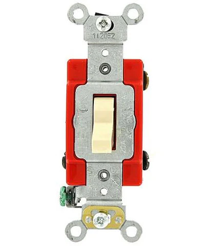 20-Amp, Toggle 4-Way AC Quiet Switch, 120/277-Volt, Extra Heavy Duty Grade, Self Grounding, Back and Side Wired, Various Colors, 1224-2 - Image 4
