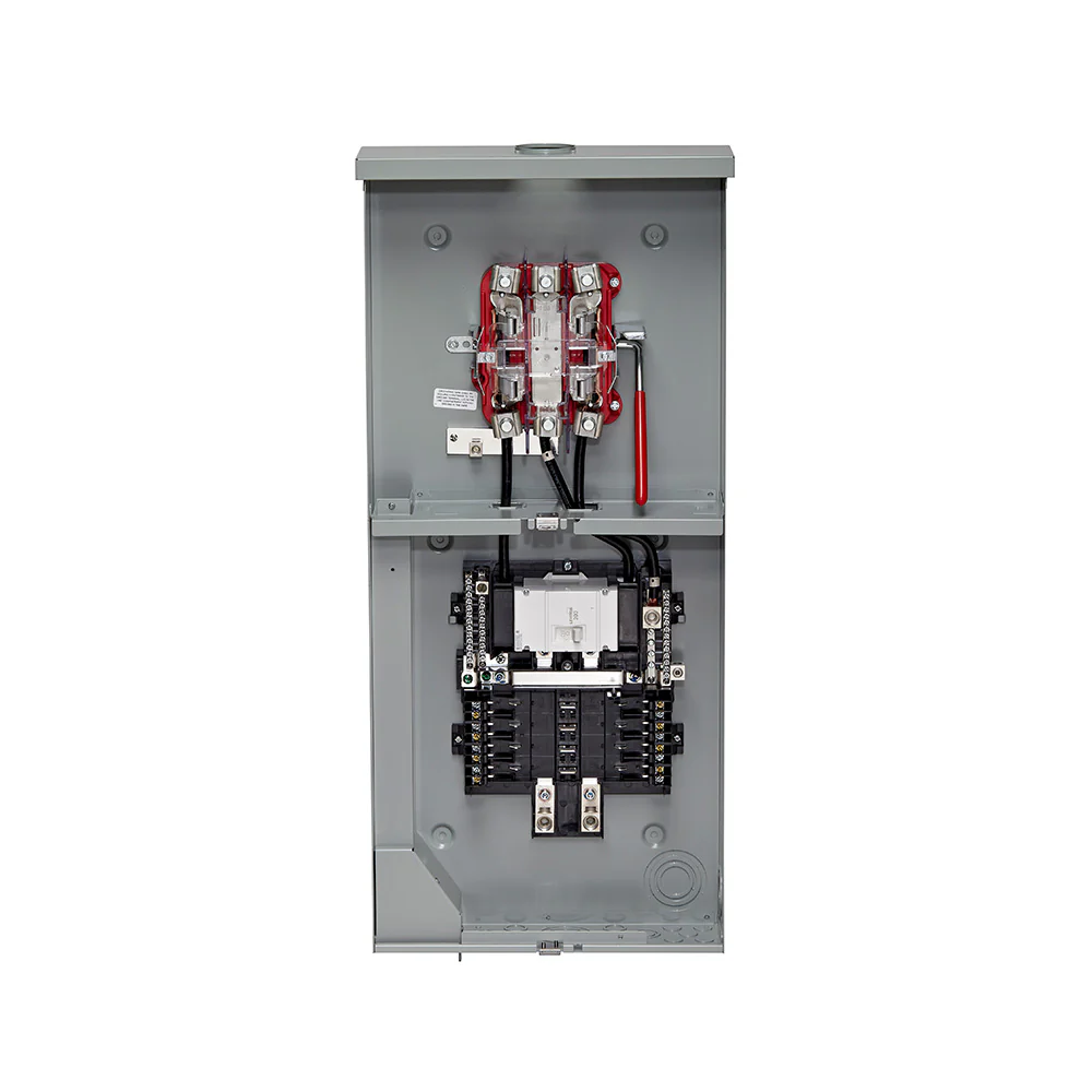 200A Outdoor Meter Main Combo, 8 Spaces, Ringless with Lever Bypass, LS820-BLD - Image 3