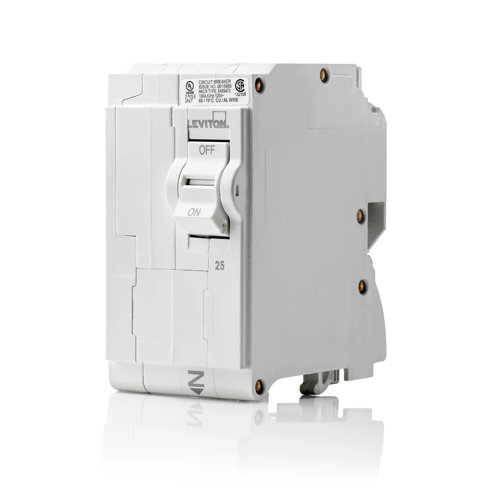 25 Amp, 2-Pole Plug-on Standard Branch Circuit Breaker, 120/240 VAC, LB225
