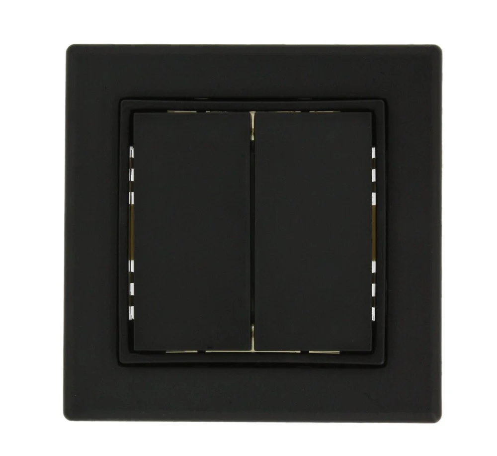 3 by 3 Dual Rocker Switch, Black or White, WSS0S-E2
