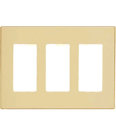 3-Gang Decora Plus Wall Plate, Screwless, Snap-On Mount, 80311-S - Image 3