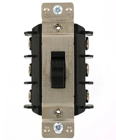 30 Amp, 600 Volt, Three-Pole, 3 Phase AC Motor Starting Switch, Non-Grounding, MS303-DSS