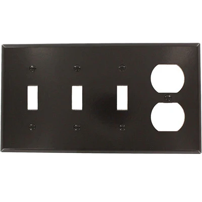 4-Gang, 3-Toggle, 1-Duplex Device, Combination Wall Plate, Standard Size, Device Mount, P38 - Image 4