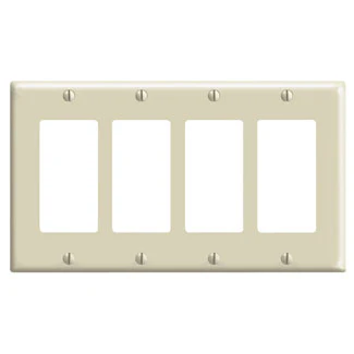 4-Gang Decora/GFCI Device Decora Wall Plate, Standard Size, 80412 - Image 3