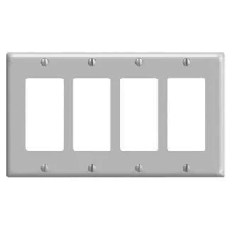 4-Gang Decora/GFCI Device Decora Wall Plate, Standard Size, 80412 - Image 4