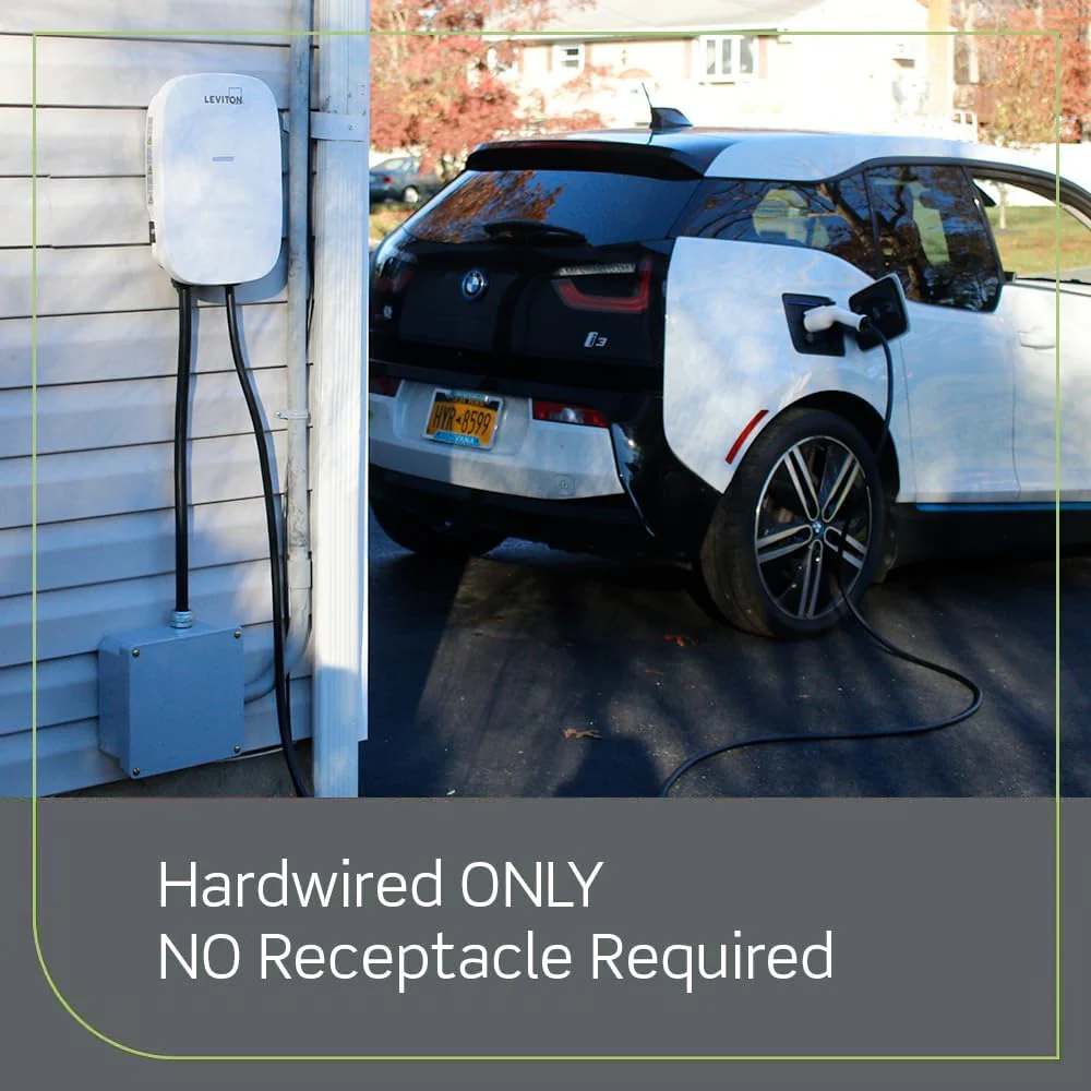 Leviton Level 2 Electric Vehicle (EV) Charger, 48 Amp, 208/240 VAC, 11.6 kW Output, 18' Charging Cable, Hardwired Charging Station, EV480 - Image 10