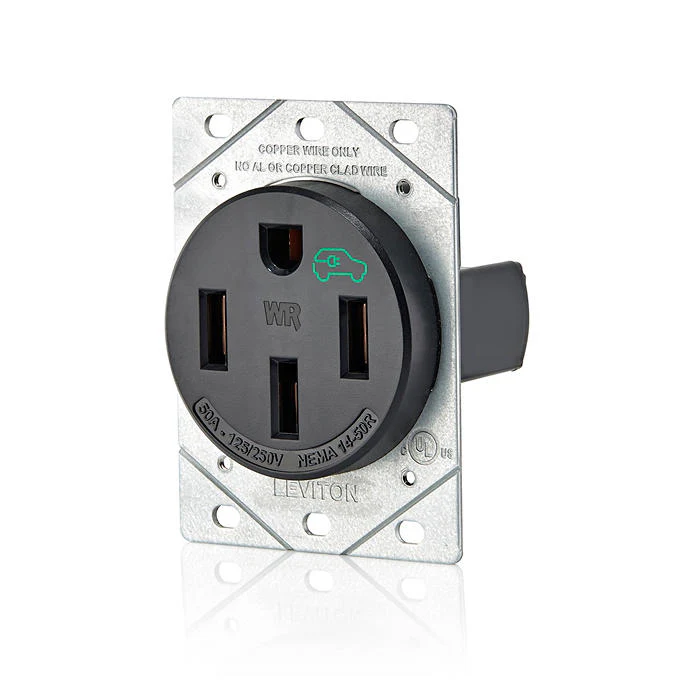 50 Amp EV Charging Receptacle/Outlet, Heavy Duty, Weather-Resistant, 1450W - Image 2