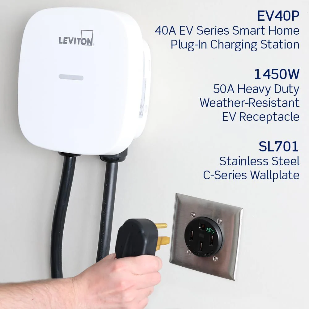 50 Amp EV Charging Receptacle/Outlet, Heavy Duty, Weather-Resistant, 1450W - Image 4