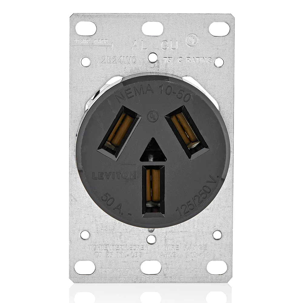 50A Flush Mount Outlet/Receptacle, 5206-S10