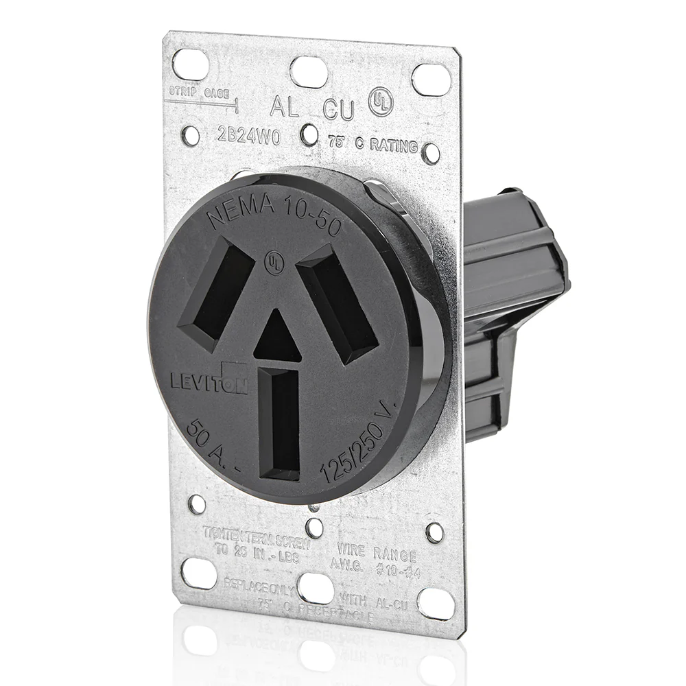 50A Flush Mount Outlet/Receptacle, 5206-S10 - Image 2
