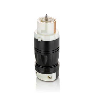 50Amp, 125/250V AC, Non-NEMA, 3P, 4W, Black & White Locking Connector, Industrial Grade, Grounding, California-Style(CS) β BLACK-WHITE, CS6364C