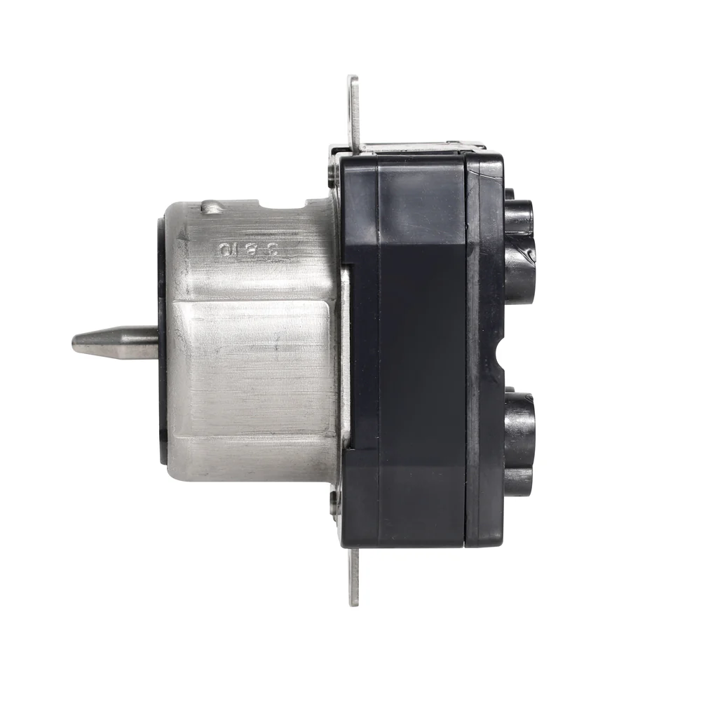 50Amp, 125/250V AC, Non-NEMA, 3P, 4W, Black & White Locking Flush Mount Receptacle, Industrial Grade, Grounding, BLACK, CS6369 - Image 2