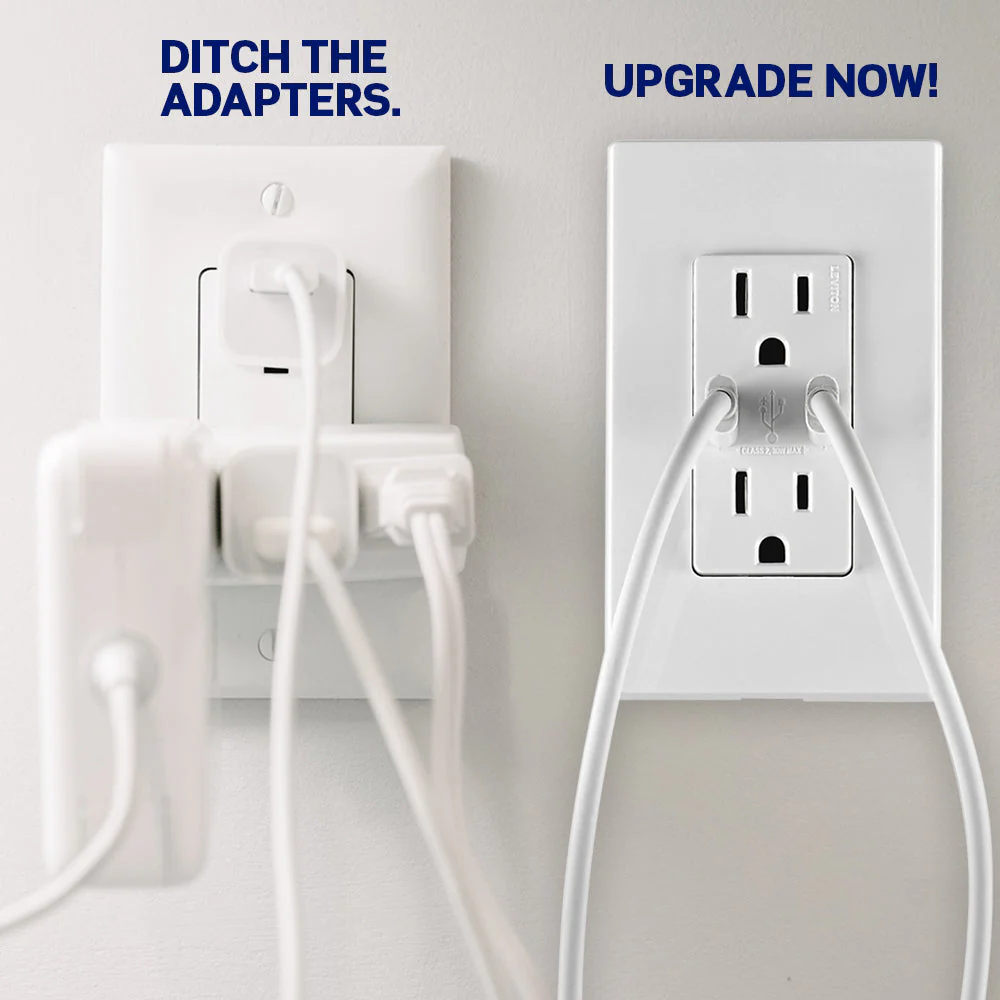 60W (6A) USB Dual Type-C/C Power Delivery Wall Charger with 15A Tamper-Resistant Outlet, T5636 - Image 4
