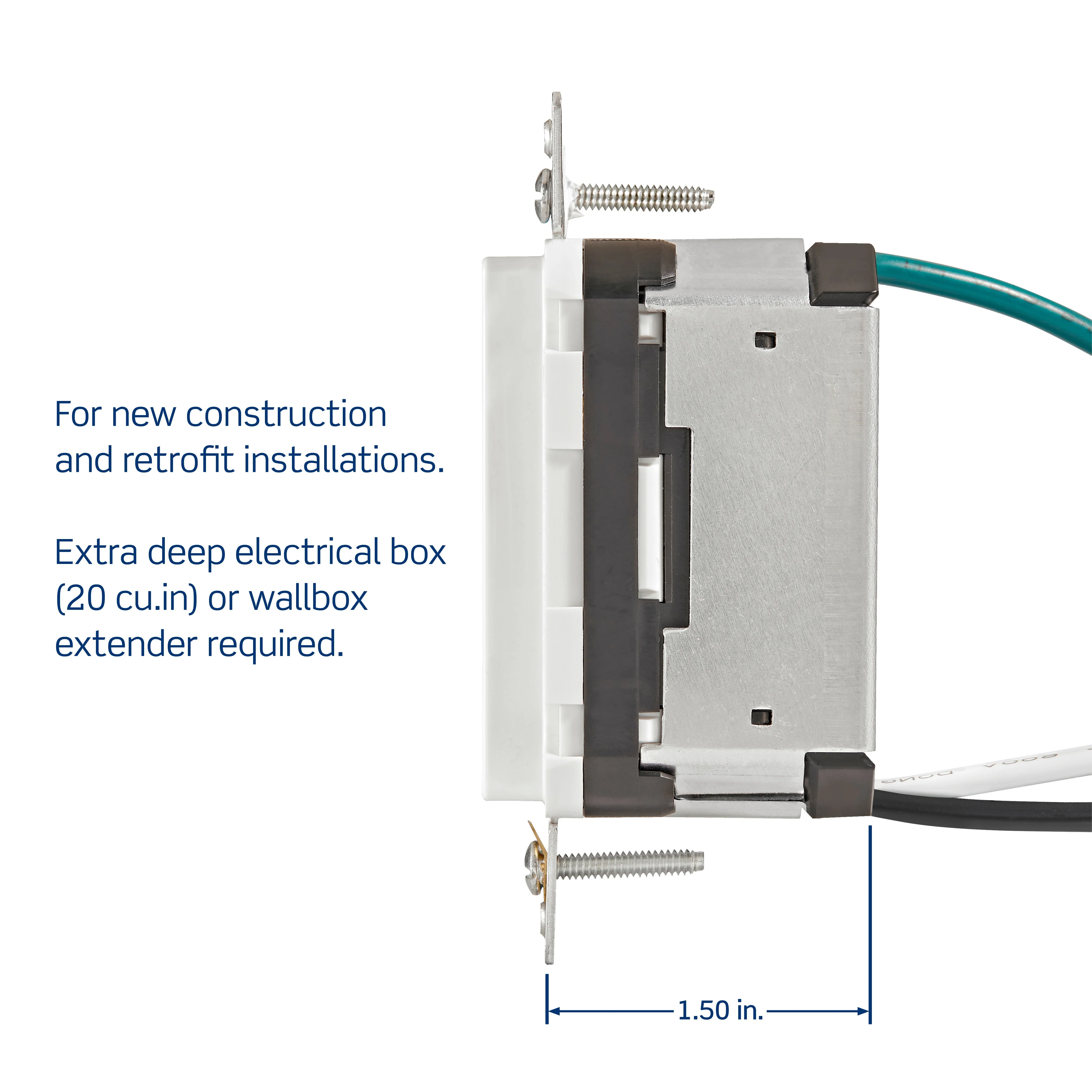 60W (6A) USB Dual Type-C/C Power Delivery Wall Charger with 15A Tamper-Resistant Outlet, T5636 - Image 8